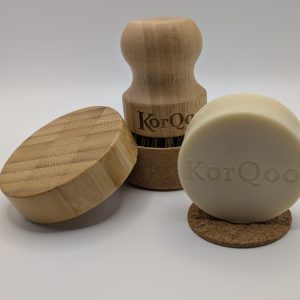 Cork Soap Box & Brush Goats Milk Soap