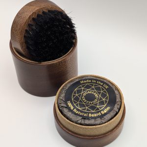 Beard Brush & Balm Set and 100% Natural and organic balm